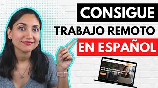 Donde Conseguir Trabajo Remoto En Español  Paginas Para Trabajar Online [upl. by Orabel193]