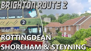 Brighton Bus Route 2 Rottingdean  Shoreham amp Steyning [upl. by Atsylak829]