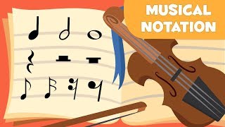 Musical Notation  Educational Videos about Music for kids [upl. by Mitzi]