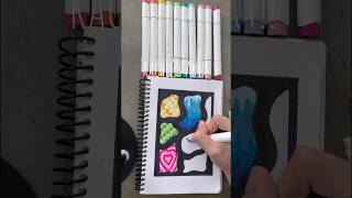 Sketchbook idea pt12 aesthetic boredom buster asmr relax art viral shorts [upl. by Adao]