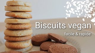 Recette SABLÉS VEGAN facile amp rapide [upl. by Berhley]