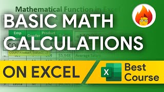 Basic Math Calculations  Excel [upl. by Leamaj]