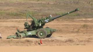 Dhanush Howitzer on display at DEFEXPO 2018 [upl. by Anilec]