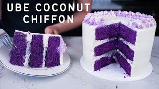 My dreamy ube chiffon  cream cheese frosting  Cakeculator Bakes [upl. by Quince95]