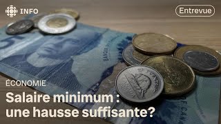 Le salaire minimum au Québec passe à 1575   Dabord linfo [upl. by Atig]