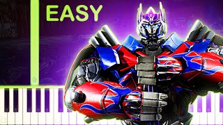 Transformers Rise of The Dark Spark Theme Song  EASY Piano Tutorial [upl. by Ivah]