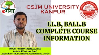 LLB BALLB complete to get all the information about CSJM University LLB Semester Back Paper Exam [upl. by Nevaed]