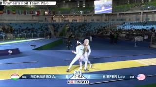 World Team Fencing Championships 2016 Rio  Womens Foil 56 placing HUN vs USA [upl. by Hourihan724]