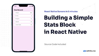 33 Building a Simple Stats Block in React Native [upl. by Notnilk248]