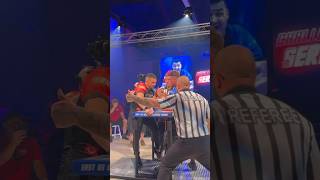 Eli Saidov vs George Whitfield at East vs West Challenger Series armwrestling [upl. by Aziaf]