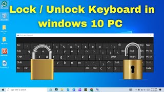 How to Lock  Unlock Keyboard in Windows 10 PC or Laptop [upl. by Ennaesor]