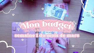 BUDGET MARS 💸  Semaine 1 dans mes enveloppes💰 [upl. by Hedveh918]