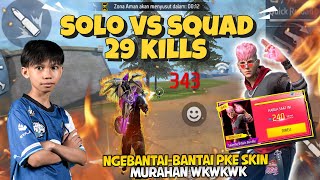 MASIH MAU BILANG KALAU MUSUHNYA BOT SEMUA SOLO VS SQUAD AUTO NGEKILL SAMPAI 29 GA TUH SENGGOL DONG [upl. by Laban287]