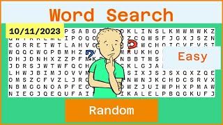 Word Search  Challenge 10112023  Easy  Random [upl. by Ojoj401]