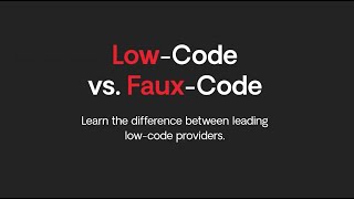 OutSystems lowcode vs The Other Guys Say ‘no’ to faux code [upl. by Sax624]