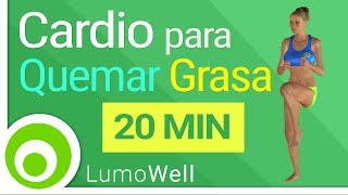 Cardio para quemar grasa rutina intensa para adelgazar  20 minutos [upl. by Piane782]