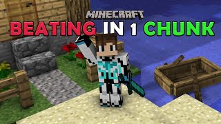 Beating Minecraft In 1 chunk [upl. by Airasor]