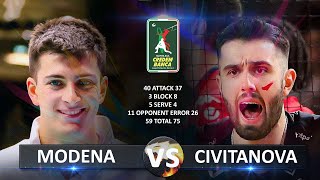 Modena vs Civitanova  Italian Volleyball SuperLega 20232024 [upl. by Aimahc]