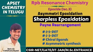 Asymmetric epoxidation l Sharpless epoxidation DET amp DET l payne rearrangement l apset telugu [upl. by Wickner]