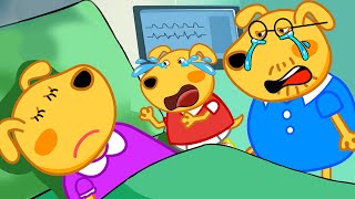 Labrador Dog Cartoon  Mommy please stay here  Sad Story Labrador Animation [upl. by Uv]