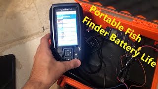 Portable Fish Finder Battery Life Garmin Striker Vivid 4 [upl. by Nwahsauq660]