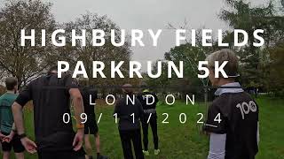 Running at Highbury Fields Parkrun [upl. by Sudhir]