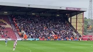 “WHEN I SEE YOU OLDHAM”  Oldham Athletic Fans After Their 92ND MINUTE EQUALISER AWAY TO BRADFORD [upl. by Eiramlatsyrc]