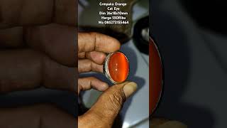 Cempaka orange Cat eye gemstone [upl. by Annairda]