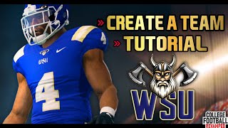 How to Create a Team in CFB Revamped NCAA 14 Tutorial [upl. by Nodroj]