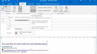 9 MS Outlook 2016 Using Mail Voting buttons [upl. by Stu]