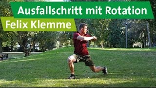 Ausfallschritt mit Rotation – Funktionales Training mit Felix Klemme [upl. by Ivetts]