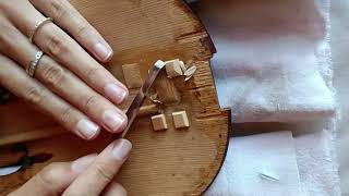 ♪♫ Repair of a Georg Klotz violin バイオリン скрипка 小提琴 [upl. by Sedgewinn]