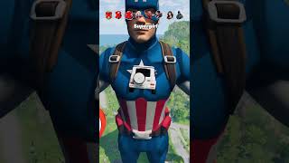 Superheroes Cars vs Captain America 🔥😱 BeamNGDrive beamngdrive beamngshorts captainamerica [upl. by Berstine]