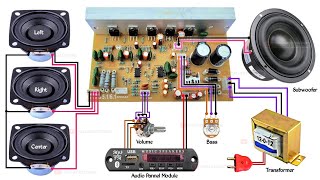 315161 Amplifier Complete Wiring  How to Wiring 51 Amplifier Board  You Like Electronic [upl. by Oiluarb]