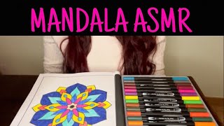 ASMR NO TALKING MANDALA COLORING SOFT DRAWING SOUNDS [upl. by Adnarram899]