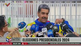 Maduro declara tras votar este 28 de julio de 2024 elecciones presidenciales en Venezuela [upl. by Nojed988]