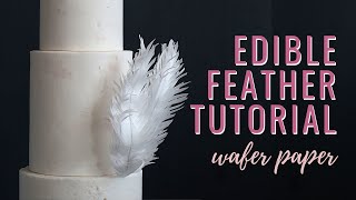 How to make Wafer Paper Feathers  Florea Cakes [upl. by Haela]