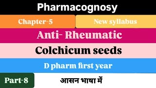 AntiRheumatic colchicum seeds Unit5 L8  Pharmacognosy D pharm 1st year full detail explained [upl. by Ykcim]