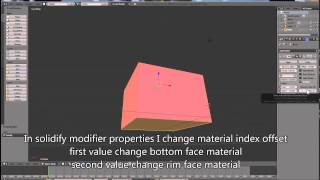 Blender tutorial  add multi material to object with solidify modifier applied [upl. by Leur649]