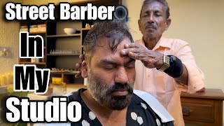 Asmr Head massage  Neck cracking Indian Street barber  my studio  Deep Relaxation [upl. by Laszlo]