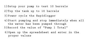 RapidloggerCalibrating the Pump Variables [upl. by Edgerton]