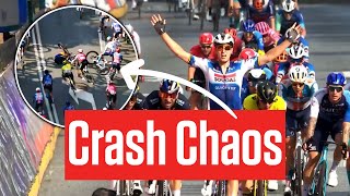 Mads Pedersen Crash Shakes Up Tour of Poland 2024 Stage 5 Finish [upl. by Seleta956]