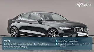 Volvo S60  20 B5 MHEV Inscription Saloon 4dr Petrol Hybrid Auto Euro 6 ss 250 ps  Citygat [upl. by Nner]