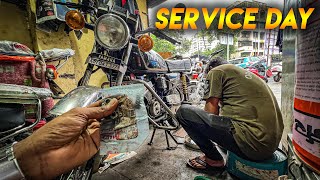 RX100 FULL SERVICE WITH ORIGINAL OLD STOCK YAMAHA PARTS 😍👌 [upl. by Dulsea]