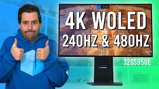 4K 240Hz WOLED Monitor with 480Hz Mode  LG 32GS95UE Review [upl. by Mills]