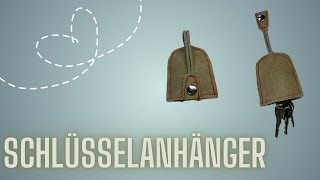 Schlüsselanhänger Schlüsseltäschchen nähen [upl. by Alber]