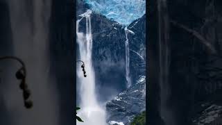 Glacier waterfall Ventisquero Colgante Chile [upl. by Gerhan173]