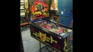 345 Williams BLACK KNIGHT Pinball Machine with added Playfield Lighting TNT Amusements [upl. by Hackney]