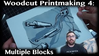 Woodcut Printmaking Basics 4  Multi Blockcolor printing [upl. by Jewelle]