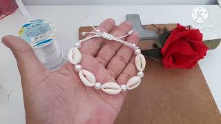 DIY Pulseira com pérolas e búzios super rápido de fazer Venda garantida no verão 🌞 [upl. by Nabal]